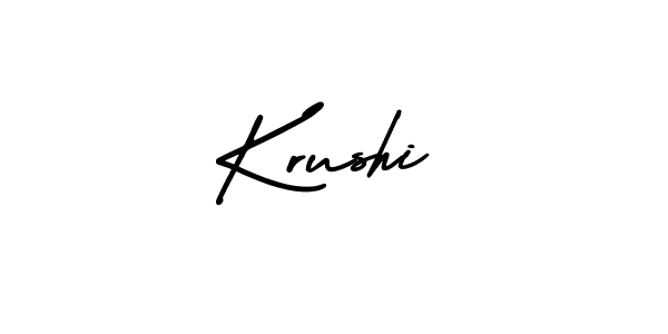 Make a beautiful signature design for name Krushi. With this signature (AmerikaSignatureDemo-Regular) style, you can create a handwritten signature for free. Krushi signature style 3 images and pictures png