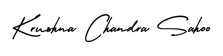 A sleek calligraphic signature for name Krushna Chandra Sahoo utilizing AmerikaSignatureDemo-Regular styling. Great for adding personal signatures to photos and art. Krushna Chandra Sahoo signature style 3 images and pictures png