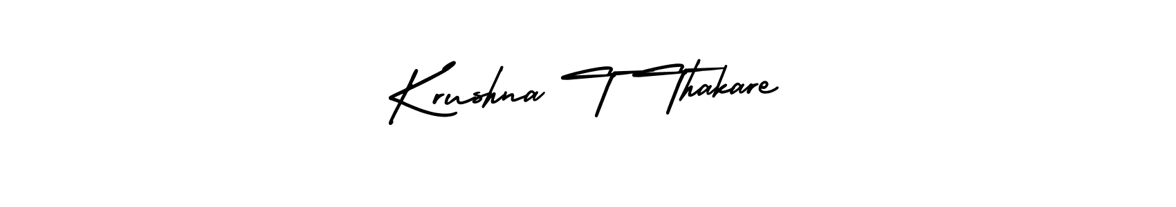 How to make Krushna T Thakare signature? AmerikaSignatureDemo-Regular is a professional autograph style. Create handwritten signature for Krushna T Thakare name. Krushna T Thakare signature style 3 images and pictures png
