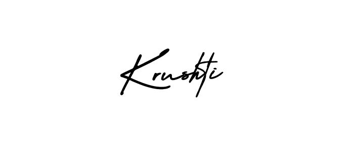 Make a beautiful signature design for name Krushti. Use this online signature maker to create a handwritten signature for free. Krushti signature style 3 images and pictures png
