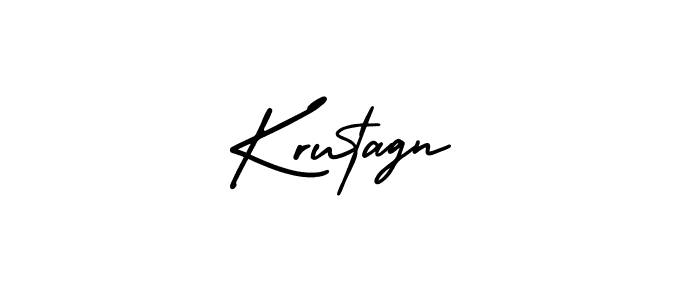 How to make Krutagn signature? AmerikaSignatureDemo-Regular is a professional autograph style. Create handwritten signature for Krutagn name. Krutagn signature style 3 images and pictures png