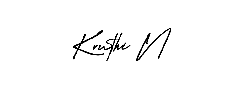 Also we have Kruthi N name is the best signature style. Create professional handwritten signature collection using AmerikaSignatureDemo-Regular autograph style. Kruthi N signature style 3 images and pictures png