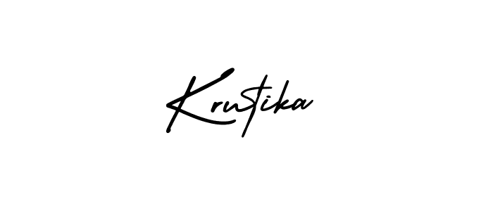 Make a beautiful signature design for name Krutika. With this signature (AmerikaSignatureDemo-Regular) style, you can create a handwritten signature for free. Krutika signature style 3 images and pictures png