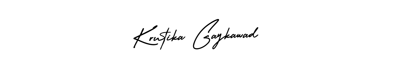 How to make Krutika Gaykawad signature? AmerikaSignatureDemo-Regular is a professional autograph style. Create handwritten signature for Krutika Gaykawad name. Krutika Gaykawad signature style 3 images and pictures png