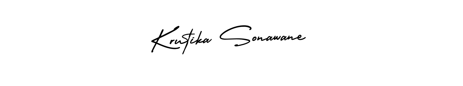 Also You can easily find your signature by using the search form. We will create Krutika Sonawane name handwritten signature images for you free of cost using AmerikaSignatureDemo-Regular sign style. Krutika Sonawane signature style 3 images and pictures png