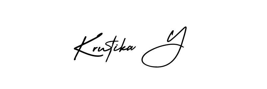 Make a beautiful signature design for name Krutika Y. Use this online signature maker to create a handwritten signature for free. Krutika Y signature style 3 images and pictures png