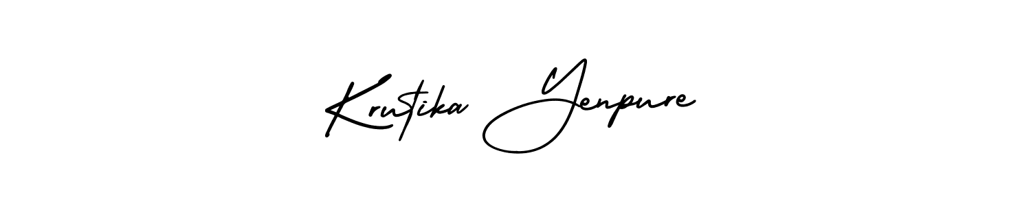 Use a signature maker to create a handwritten signature online. With this signature software, you can design (AmerikaSignatureDemo-Regular) your own signature for name Krutika Yenpure. Krutika Yenpure signature style 3 images and pictures png