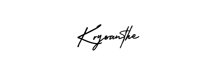 Use a signature maker to create a handwritten signature online. With this signature software, you can design (AmerikaSignatureDemo-Regular) your own signature for name Krysanthe. Krysanthe signature style 3 images and pictures png