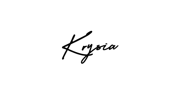You should practise on your own different ways (AmerikaSignatureDemo-Regular) to write your name (Krysia) in signature. don't let someone else do it for you. Krysia signature style 3 images and pictures png