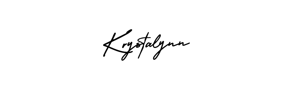 How to make Krystalynn name signature. Use AmerikaSignatureDemo-Regular style for creating short signs online. This is the latest handwritten sign. Krystalynn signature style 3 images and pictures png