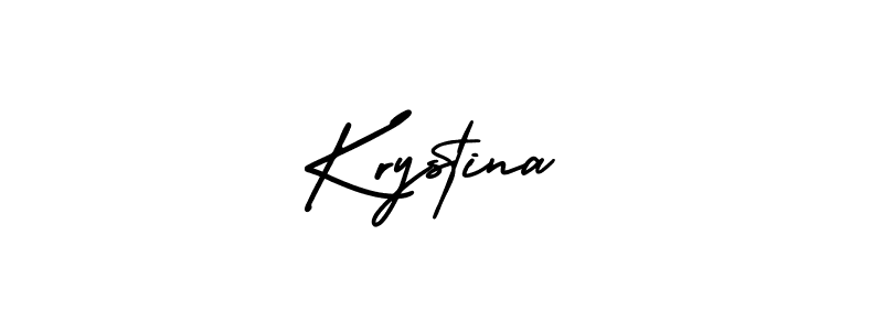 How to make Krystina name signature. Use AmerikaSignatureDemo-Regular style for creating short signs online. This is the latest handwritten sign. Krystina signature style 3 images and pictures png