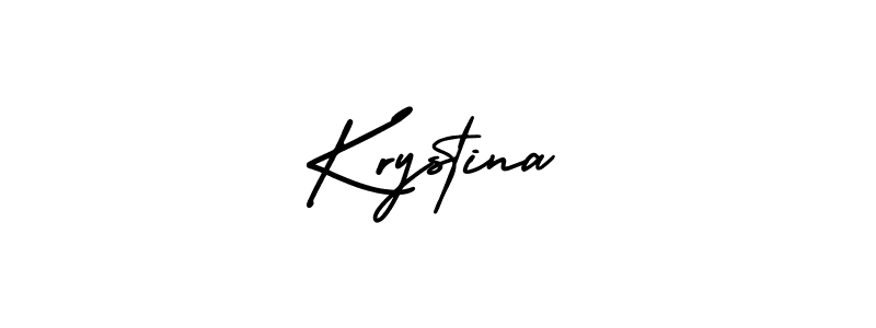 How to make Krystina name signature. Use AmerikaSignatureDemo-Regular style for creating short signs online. This is the latest handwritten sign. Krystina signature style 3 images and pictures png