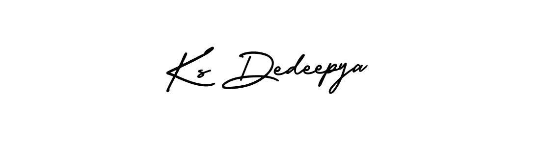 Design your own signature with our free online signature maker. With this signature software, you can create a handwritten (AmerikaSignatureDemo-Regular) signature for name Ks Dedeepya. Ks Dedeepya signature style 3 images and pictures png