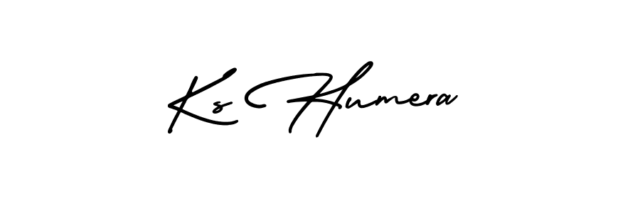 Make a beautiful signature design for name Ks Humera. With this signature (AmerikaSignatureDemo-Regular) style, you can create a handwritten signature for free. Ks Humera signature style 3 images and pictures png