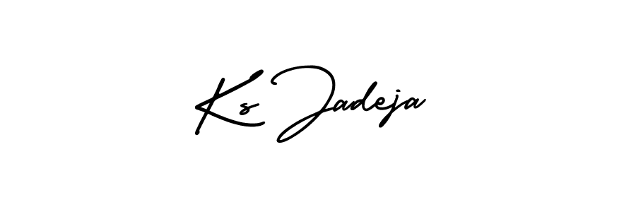 How to make Ks Jadeja signature? AmerikaSignatureDemo-Regular is a professional autograph style. Create handwritten signature for Ks Jadeja name. Ks Jadeja signature style 3 images and pictures png