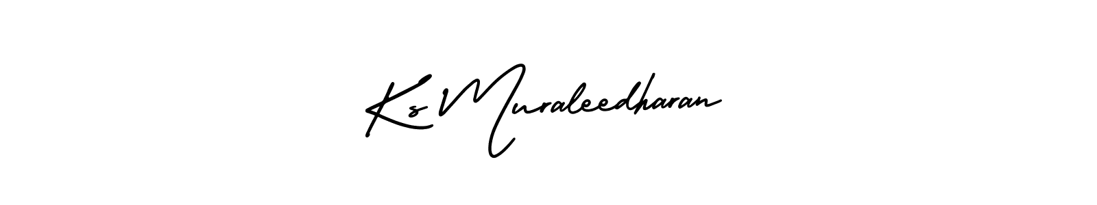 You should practise on your own different ways (AmerikaSignatureDemo-Regular) to write your name (Ks Muraleedharan) in signature. don't let someone else do it for you. Ks Muraleedharan signature style 3 images and pictures png