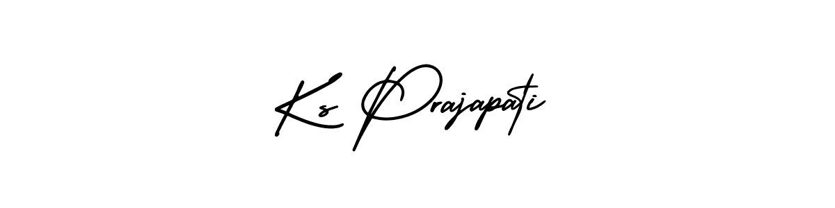 How to make Ks Prajapati name signature. Use AmerikaSignatureDemo-Regular style for creating short signs online. This is the latest handwritten sign. Ks Prajapati signature style 3 images and pictures png