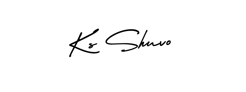 How to Draw Ks Shuvo signature style? AmerikaSignatureDemo-Regular is a latest design signature styles for name Ks Shuvo. Ks Shuvo signature style 3 images and pictures png