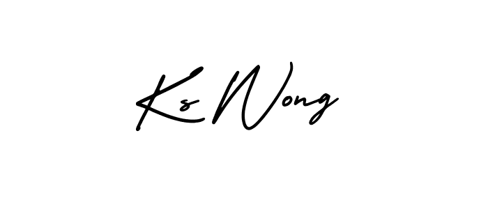 Create a beautiful signature design for name Ks Wong. With this signature (AmerikaSignatureDemo-Regular) fonts, you can make a handwritten signature for free. Ks Wong signature style 3 images and pictures png