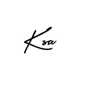 You should practise on your own different ways (AmerikaSignatureDemo-Regular) to write your name (Ksa) in signature. don't let someone else do it for you. Ksa signature style 3 images and pictures png