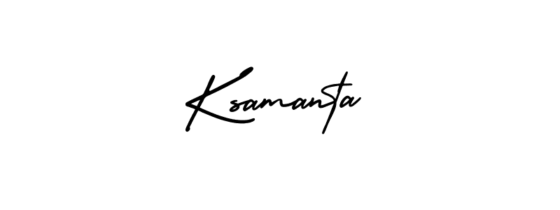 AmerikaSignatureDemo-Regular is a professional signature style that is perfect for those who want to add a touch of class to their signature. It is also a great choice for those who want to make their signature more unique. Get Ksamanta name to fancy signature for free. Ksamanta signature style 3 images and pictures png