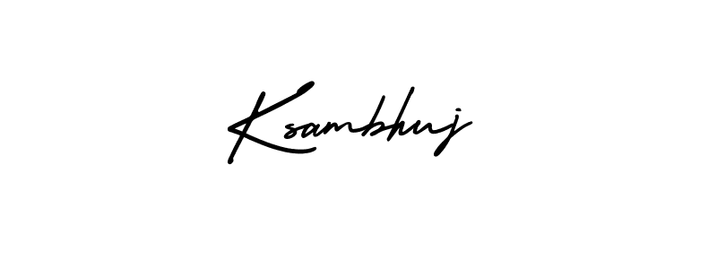 How to make Ksambhuj name signature. Use AmerikaSignatureDemo-Regular style for creating short signs online. This is the latest handwritten sign. Ksambhuj signature style 3 images and pictures png