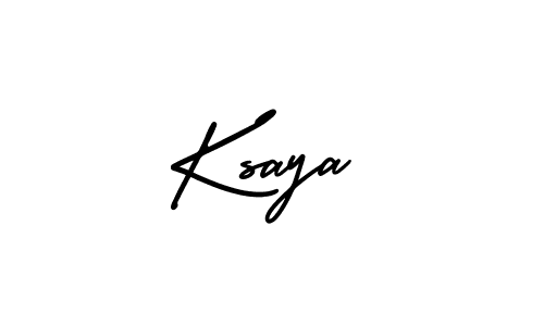 Use a signature maker to create a handwritten signature online. With this signature software, you can design (AmerikaSignatureDemo-Regular) your own signature for name Ksaya. Ksaya signature style 3 images and pictures png