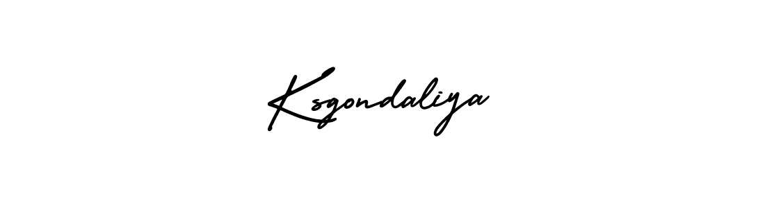 Make a beautiful signature design for name Ksgondaliya. With this signature (AmerikaSignatureDemo-Regular) style, you can create a handwritten signature for free. Ksgondaliya signature style 3 images and pictures png