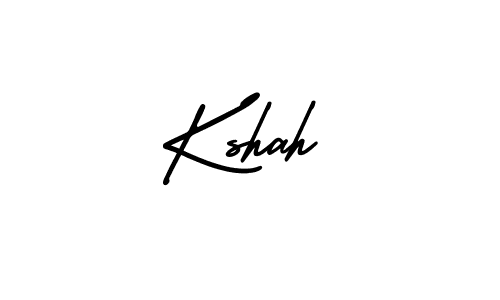 How to make Kshah name signature. Use AmerikaSignatureDemo-Regular style for creating short signs online. This is the latest handwritten sign. Kshah signature style 3 images and pictures png