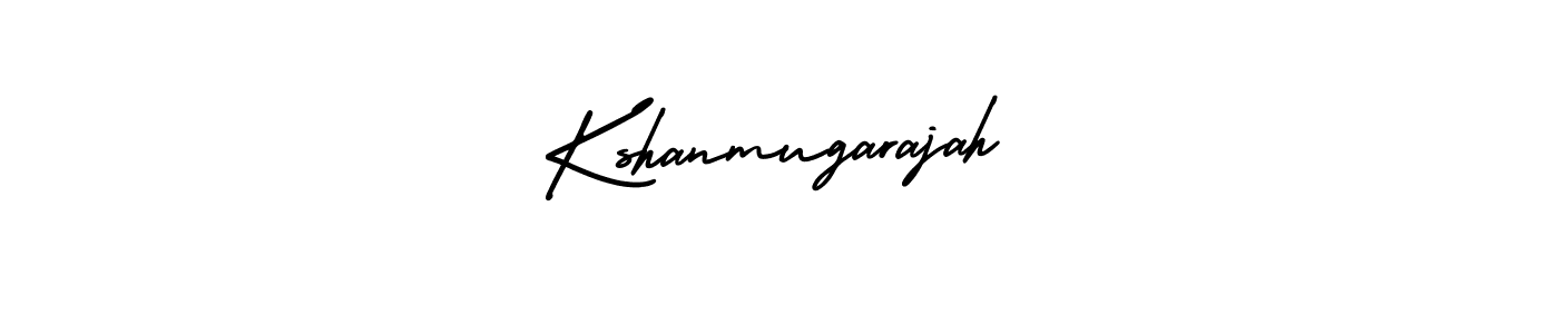 The best way (AmerikaSignatureDemo-Regular) to make a short signature is to pick only two or three words in your name. The name Kshanmugarajah include a total of six letters. For converting this name. Kshanmugarajah signature style 3 images and pictures png