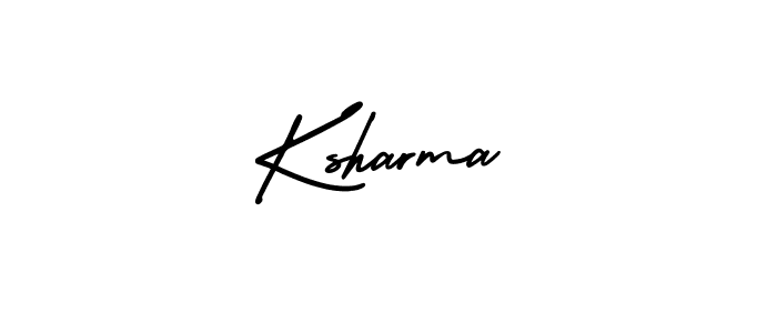 Make a beautiful signature design for name Ksharma. With this signature (AmerikaSignatureDemo-Regular) style, you can create a handwritten signature for free. Ksharma signature style 3 images and pictures png