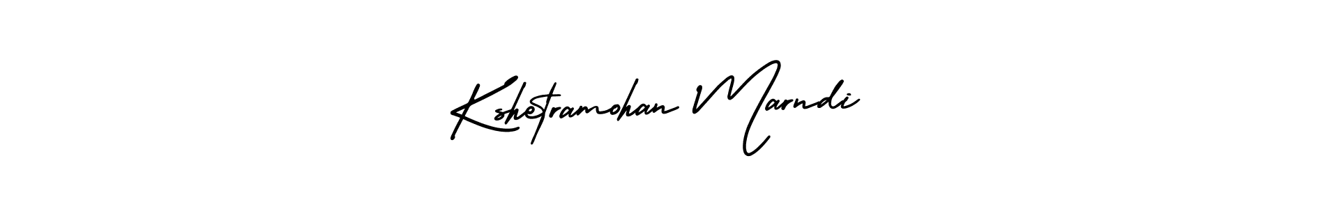 You should practise on your own different ways (AmerikaSignatureDemo-Regular) to write your name (Kshetramohan Marndi) in signature. don't let someone else do it for you. Kshetramohan Marndi signature style 3 images and pictures png