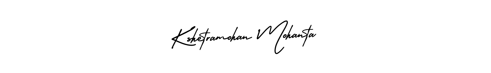 Use a signature maker to create a handwritten signature online. With this signature software, you can design (AmerikaSignatureDemo-Regular) your own signature for name Kshetramohan Mohanta. Kshetramohan Mohanta signature style 3 images and pictures png