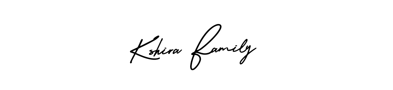 Make a beautiful signature design for name Kshira Family. With this signature (AmerikaSignatureDemo-Regular) style, you can create a handwritten signature for free. Kshira Family signature style 3 images and pictures png