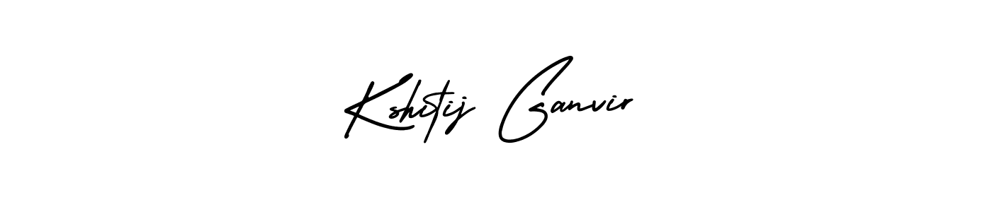 Create a beautiful signature design for name Kshitij Ganvir. With this signature (AmerikaSignatureDemo-Regular) fonts, you can make a handwritten signature for free. Kshitij Ganvir signature style 3 images and pictures png