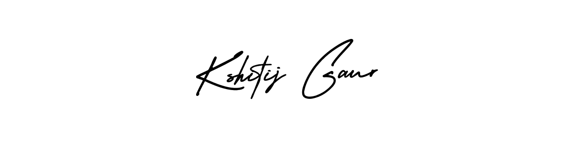 You should practise on your own different ways (AmerikaSignatureDemo-Regular) to write your name (Kshitij Gaur) in signature. don't let someone else do it for you. Kshitij Gaur signature style 3 images and pictures png