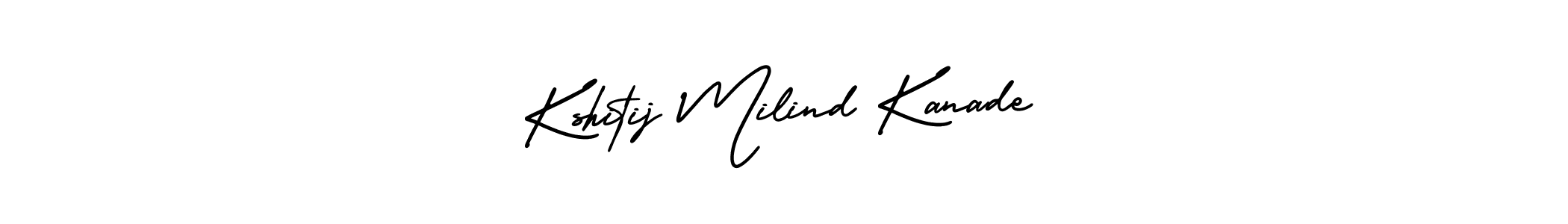 Make a beautiful signature design for name Kshitij Milind Kanade. With this signature (AmerikaSignatureDemo-Regular) style, you can create a handwritten signature for free. Kshitij Milind Kanade signature style 3 images and pictures png