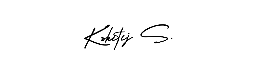 How to make Kshitij S. name signature. Use AmerikaSignatureDemo-Regular style for creating short signs online. This is the latest handwritten sign. Kshitij S. signature style 3 images and pictures png