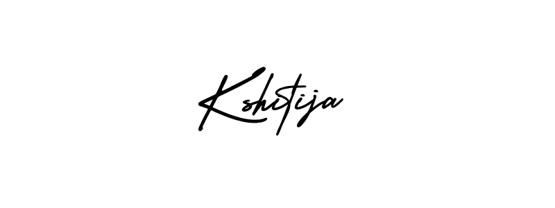 How to make Kshitija name signature. Use AmerikaSignatureDemo-Regular style for creating short signs online. This is the latest handwritten sign. Kshitija signature style 3 images and pictures png