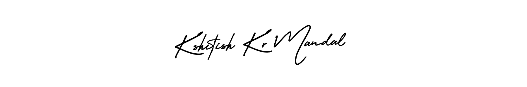 Design your own signature with our free online signature maker. With this signature software, you can create a handwritten (AmerikaSignatureDemo-Regular) signature for name Kshitish Kr Mandal. Kshitish Kr Mandal signature style 3 images and pictures png