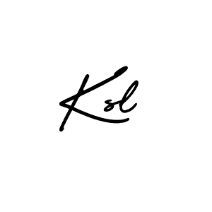 You should practise on your own different ways (AmerikaSignatureDemo-Regular) to write your name (Ksl) in signature. don't let someone else do it for you. Ksl signature style 3 images and pictures png