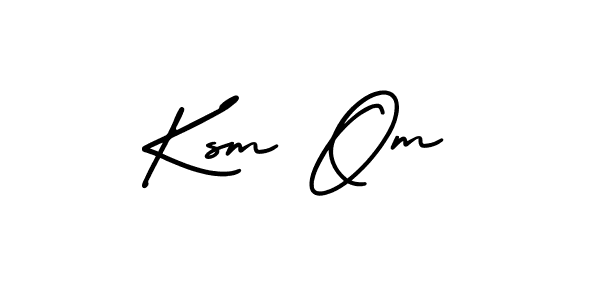 Create a beautiful signature design for name Ksm Om. With this signature (AmerikaSignatureDemo-Regular) fonts, you can make a handwritten signature for free. Ksm Om signature style 3 images and pictures png