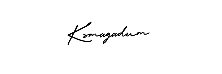 Make a beautiful signature design for name Ksmagadum. With this signature (AmerikaSignatureDemo-Regular) style, you can create a handwritten signature for free. Ksmagadum signature style 3 images and pictures png