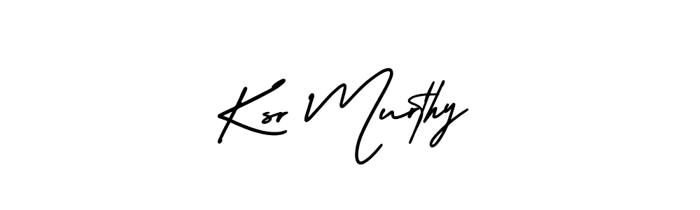 The best way (AmerikaSignatureDemo-Regular) to make a short signature is to pick only two or three words in your name. The name Ksr Murthy include a total of six letters. For converting this name. Ksr Murthy signature style 3 images and pictures png
