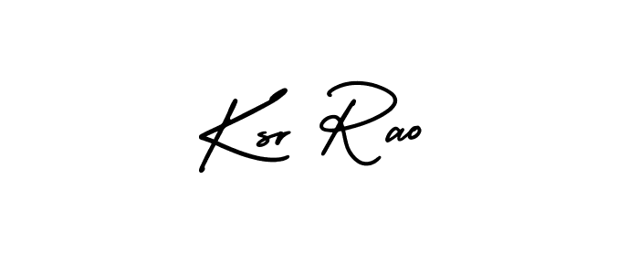 Make a beautiful signature design for name Ksr Rao. With this signature (AmerikaSignatureDemo-Regular) style, you can create a handwritten signature for free. Ksr Rao signature style 3 images and pictures png