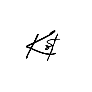 How to make Kst name signature. Use AmerikaSignatureDemo-Regular style for creating short signs online. This is the latest handwritten sign. Kst signature style 3 images and pictures png