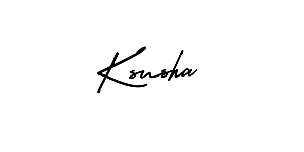 Ksusha stylish signature style. Best Handwritten Sign (AmerikaSignatureDemo-Regular) for my name. Handwritten Signature Collection Ideas for my name Ksusha. Ksusha signature style 3 images and pictures png