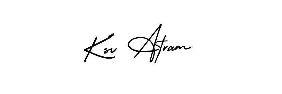 Design your own signature with our free online signature maker. With this signature software, you can create a handwritten (AmerikaSignatureDemo-Regular) signature for name Ksv Atram. Ksv Atram signature style 3 images and pictures png