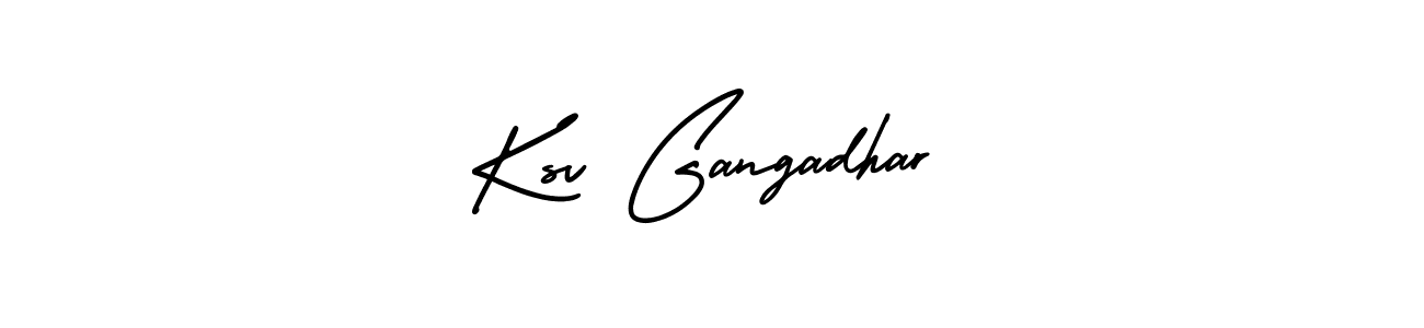 Make a beautiful signature design for name Ksv Gangadhar. With this signature (AmerikaSignatureDemo-Regular) style, you can create a handwritten signature for free. Ksv Gangadhar signature style 3 images and pictures png