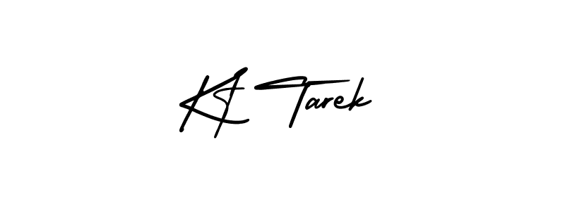 You should practise on your own different ways (AmerikaSignatureDemo-Regular) to write your name (Kt Tarek) in signature. don't let someone else do it for you. Kt Tarek signature style 3 images and pictures png